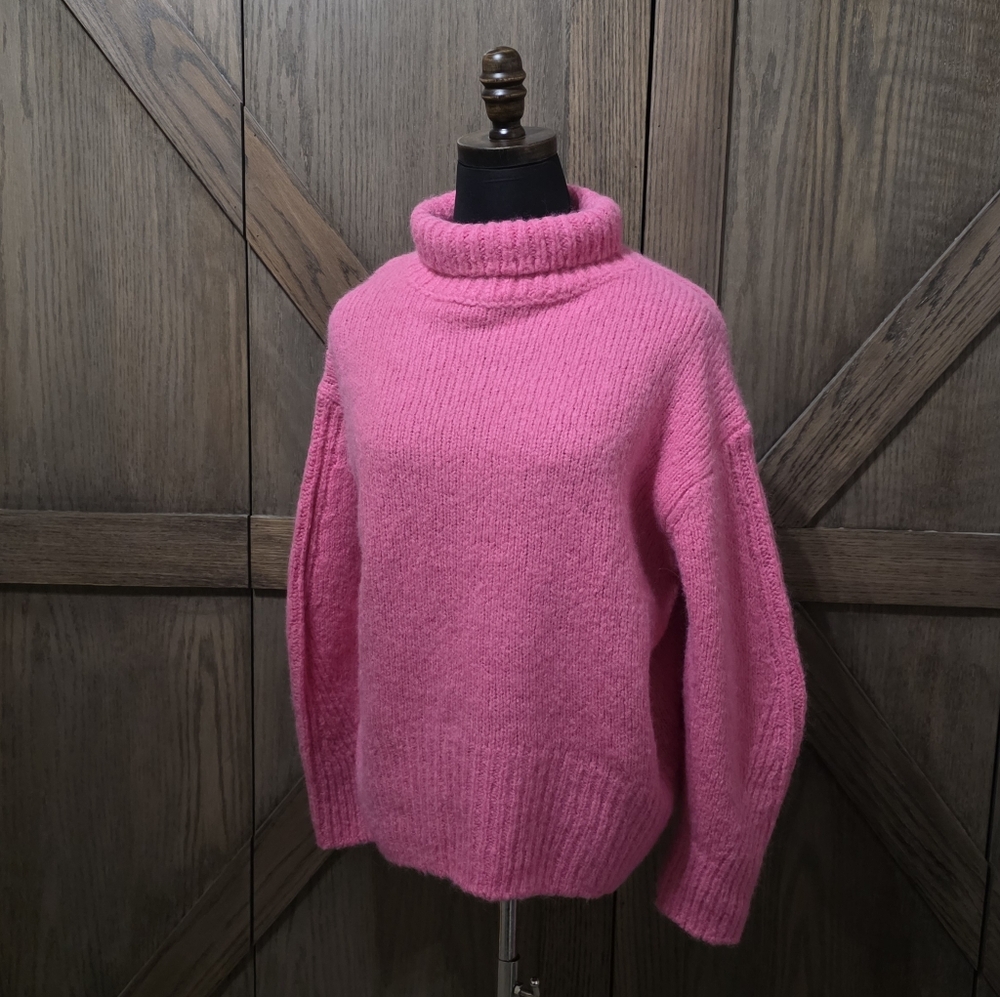 A.L.C. Bubblegum Pink Turtleneck Sweater